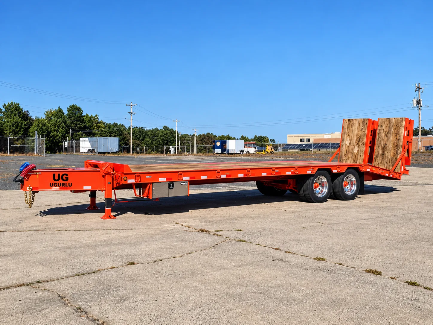 Ugurlu 2 Axle Dual Wheels Dual Folding Ramp